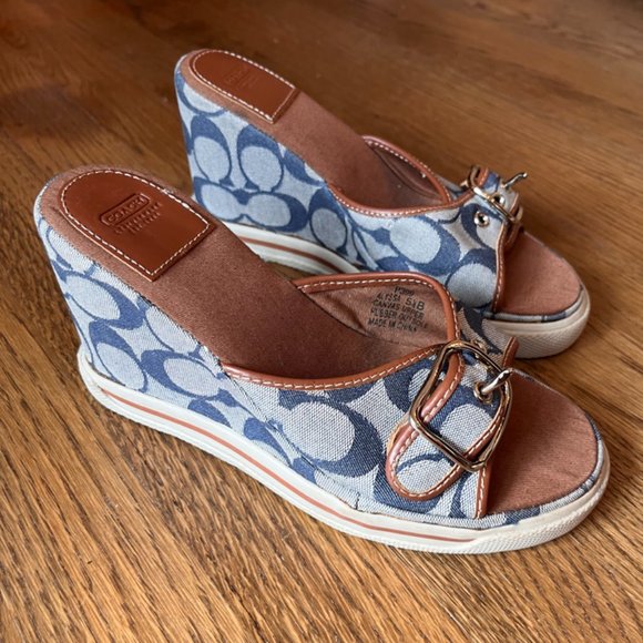 COACH★Archival Buckle Wedge Amazon.com | Coach Women's Archival Buckle Wedge Platform